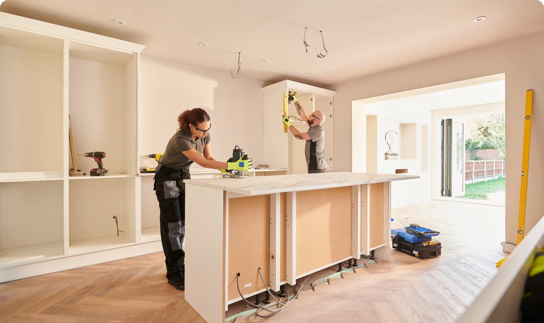 Home renovation cabinetry installation
